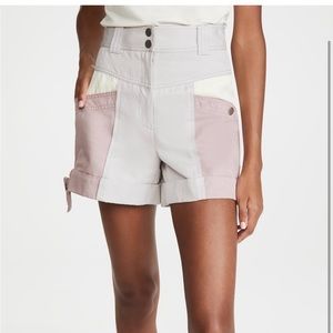 new! Rebecca Taylor | COLOR BLOCK TWILL SHORTS 4